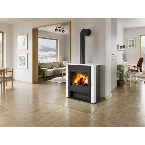 Kamīnkrāsnis TELDE keramika ar plakanu virsmu