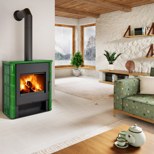 Kamīnkrāsnis TELDE keramika lauku stilā Kamīnkrāsnis TELDE keramika lauku stilā