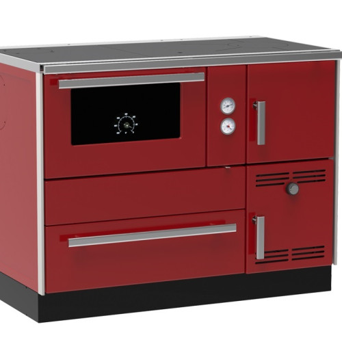 Centrālapkures plīts Term 35 sarkana kreisā 32kw