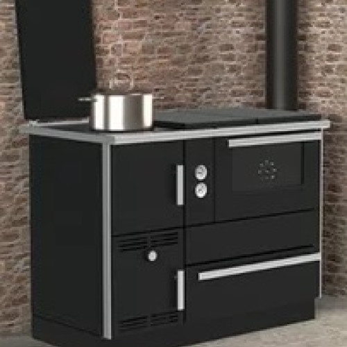 Centrālapkures plīts Term 35 black labās rokas 32kw