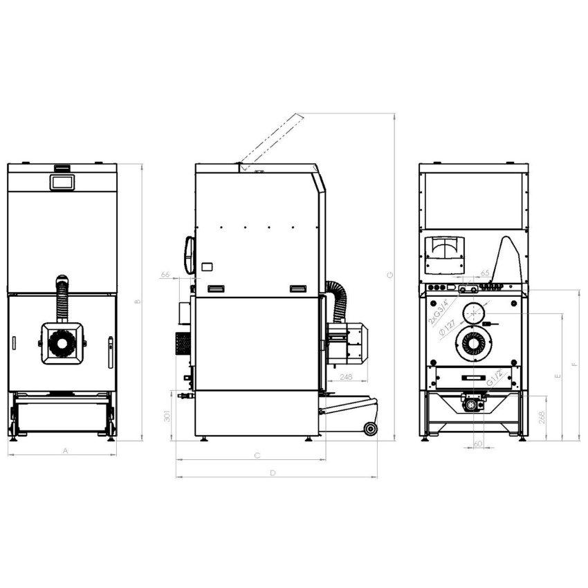 Automātiskais granulu katls Blaze Harmony Rotary Pell Compact