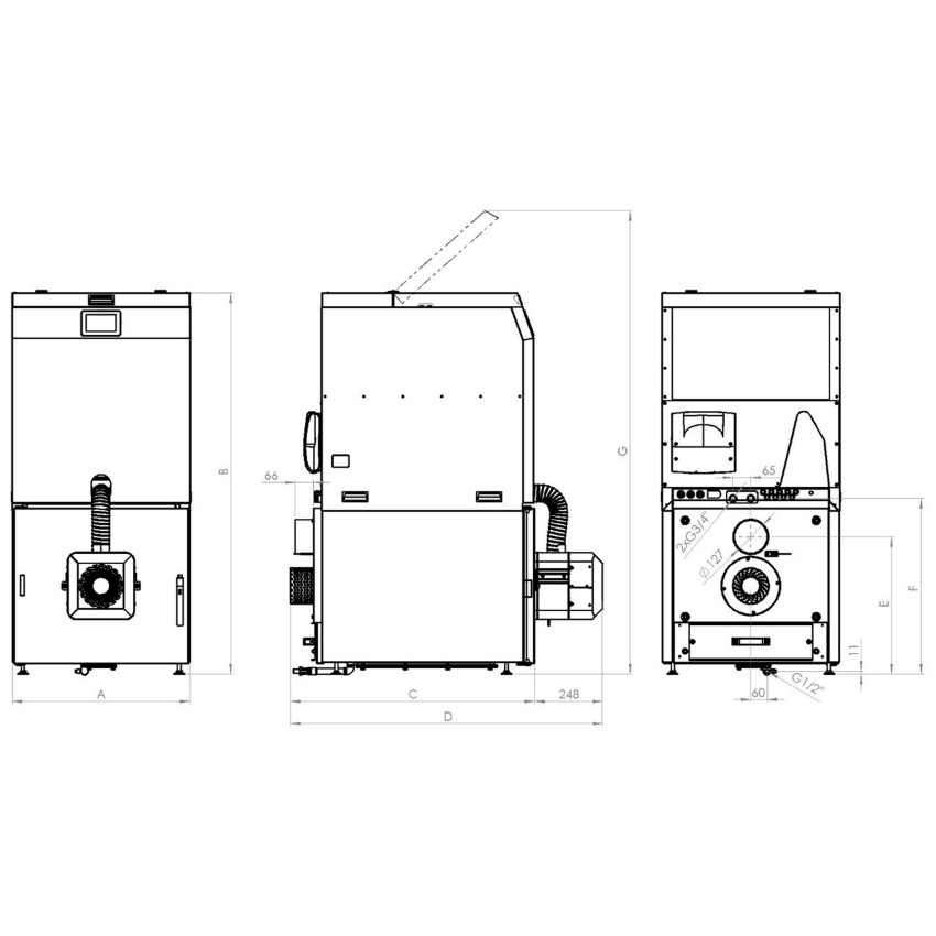 Automātiskais granulu katls Blaze Harmony Rotary Pell Compact