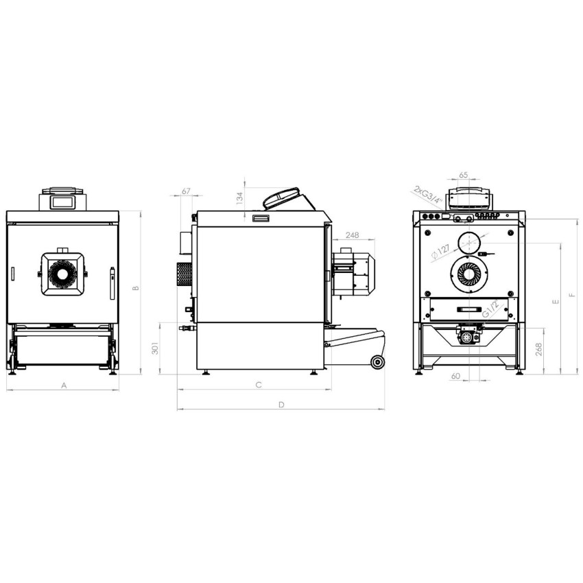 Automātiskais granulu katls Blaze Harmony Rotary Pell Compact