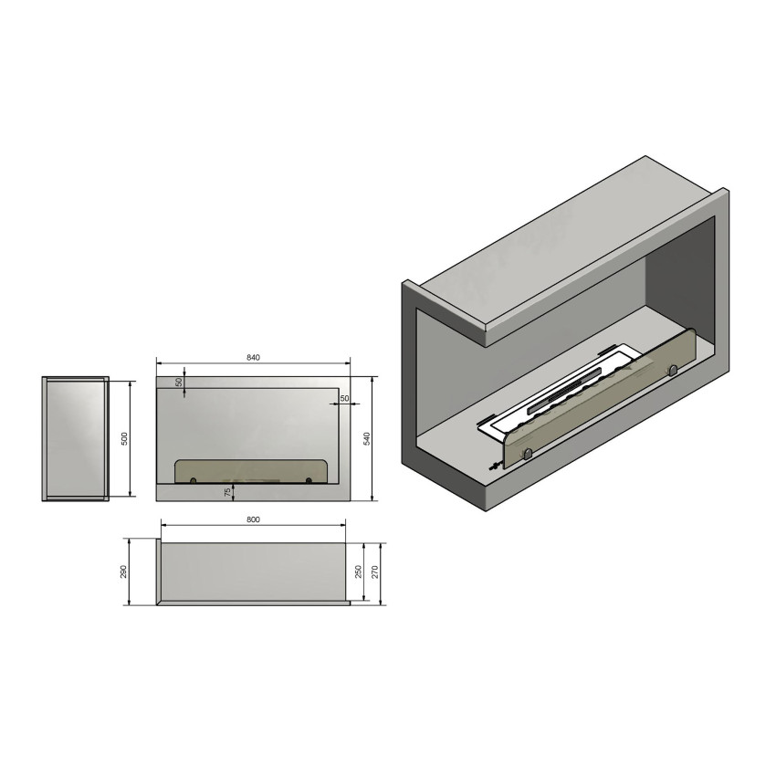 Biokamīns L800V1