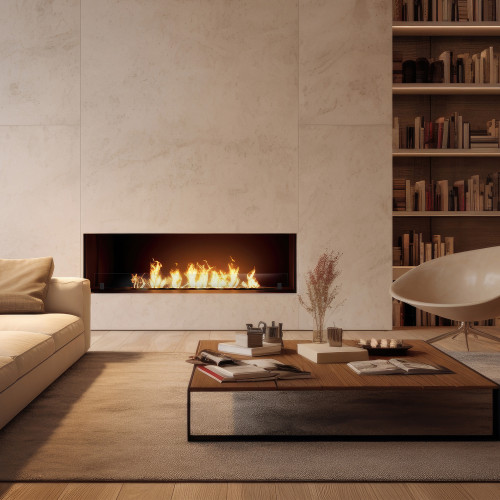 Biokamīns Slim Black 1500