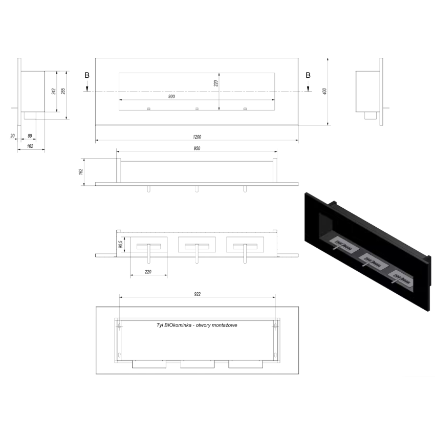 Biokamīns DELTA 3 Biokamīns DELTA 3