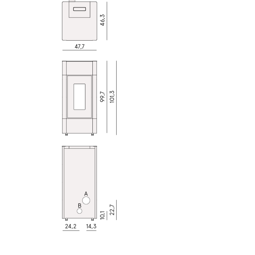 Granulu kamīnkrāsns CRISTAL 8