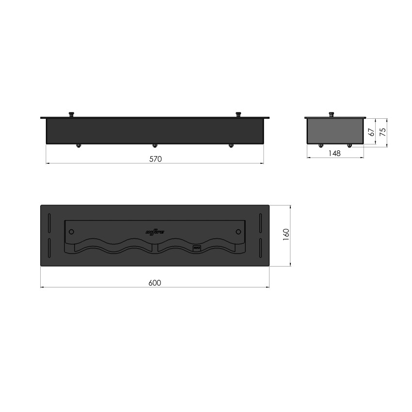 Konteiners Black Burner 600 Konteiners Black Burner 600