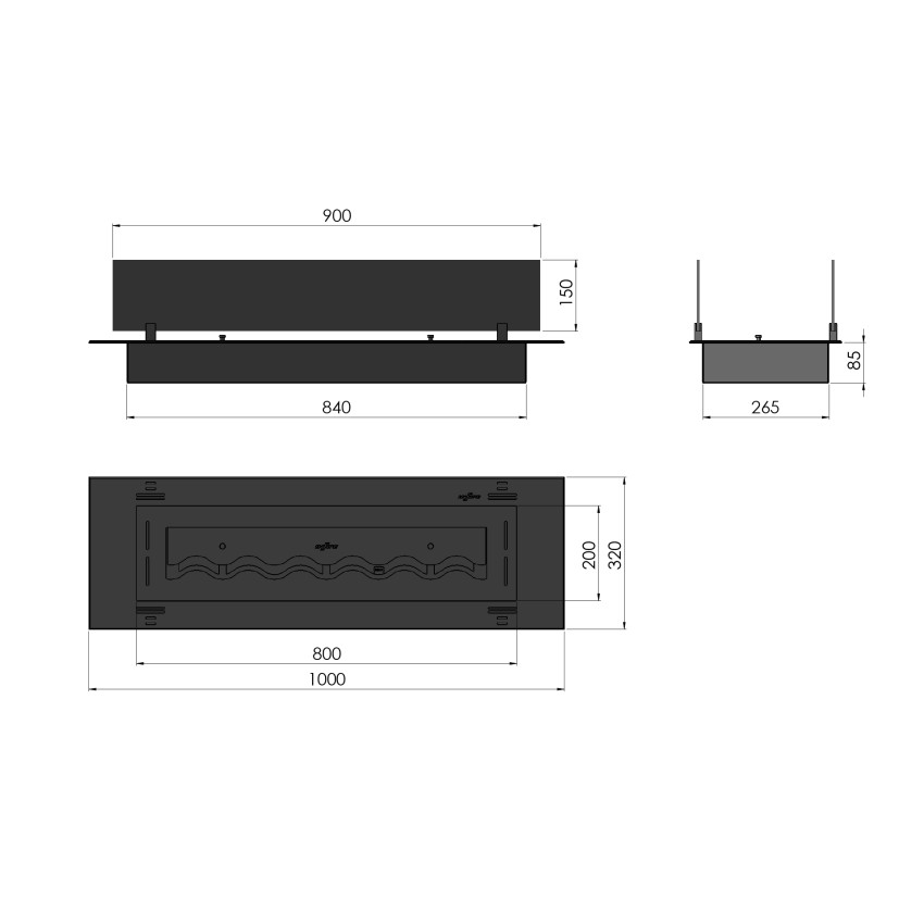 Konteiners Insert Black 1000 Konteiners Insert Black 1000