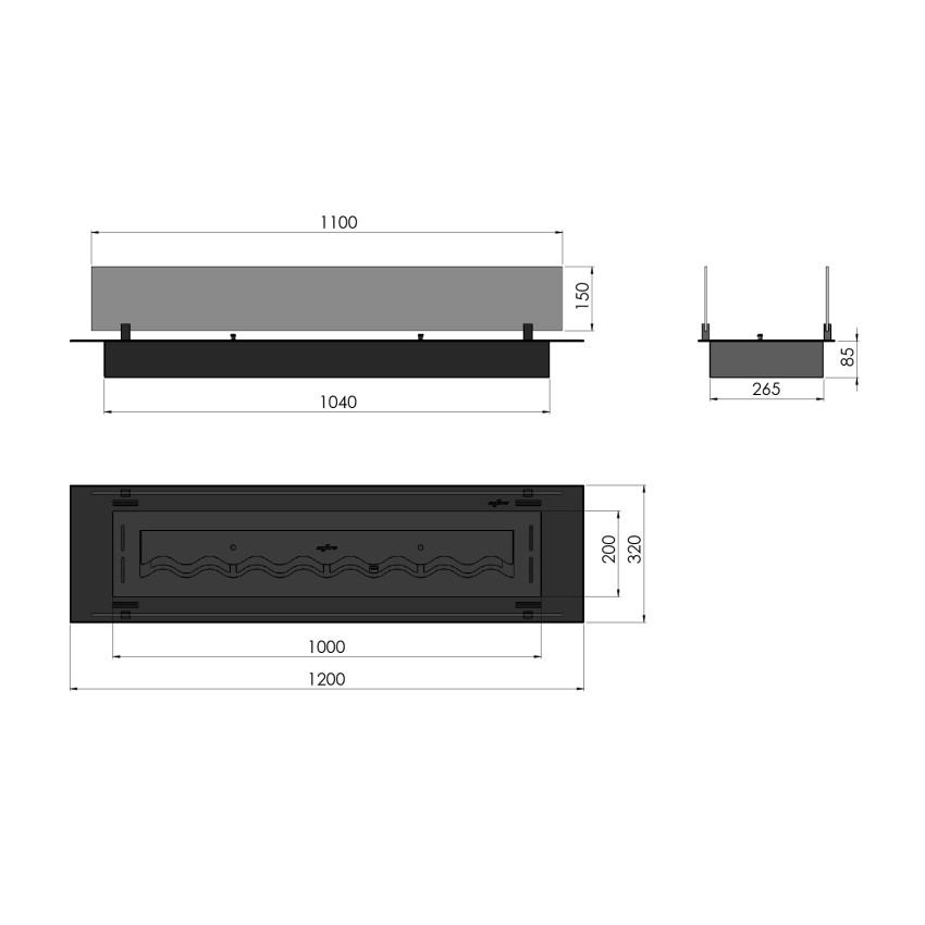 Konteiners Insert Black 1200 Konteiners Insert Black 1200