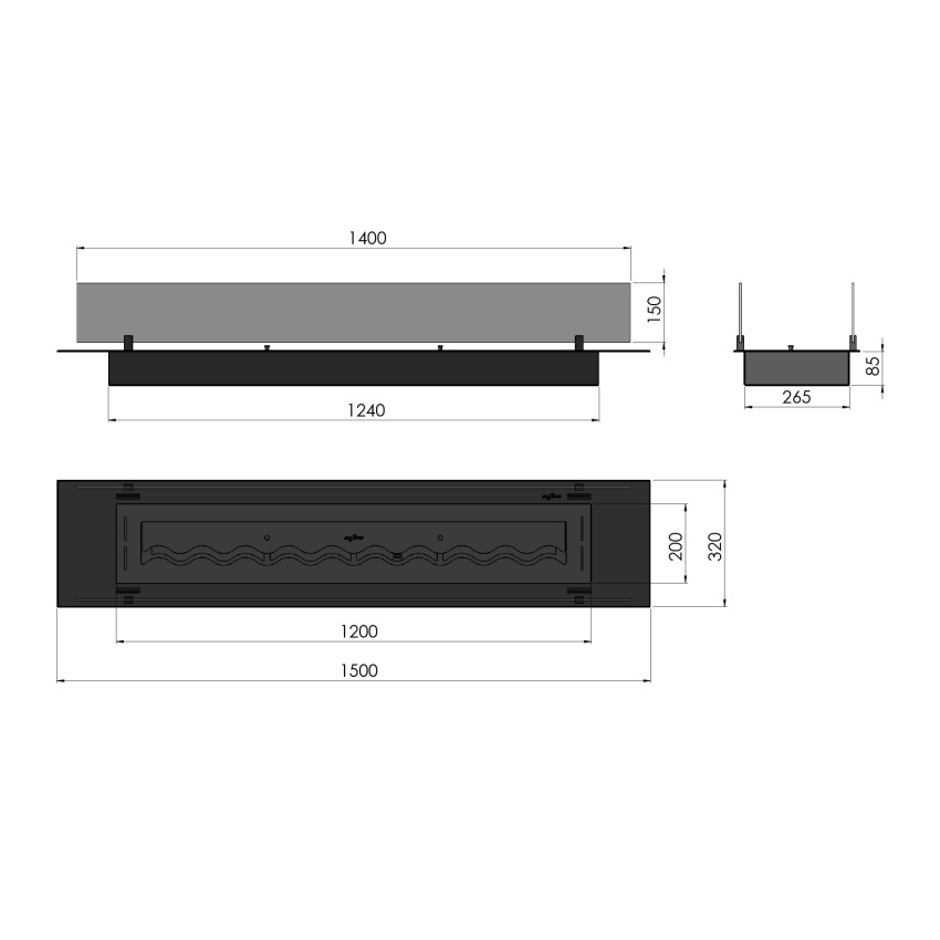 Konteiners Insert Black 1500 Konteiners Insert Black 1500